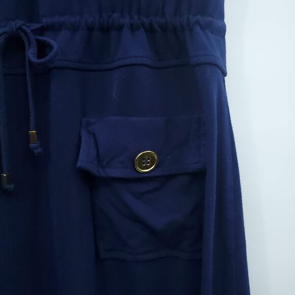 Chelsea & Theodore Nautical Shirt Dress 8 Navy Blue - Picture 7 of 8